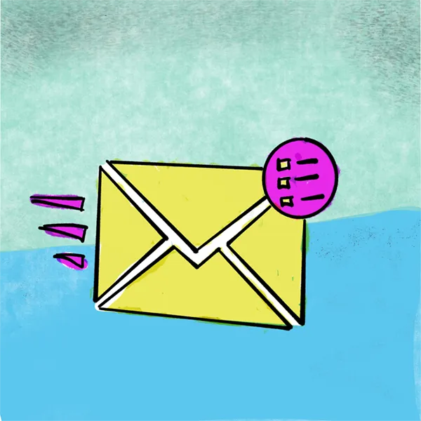 Cartoon: an email icon