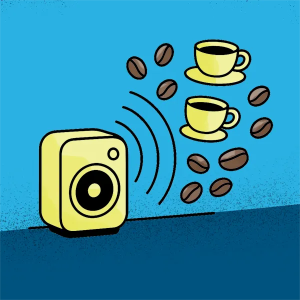 Cartoon: coffee shop noise