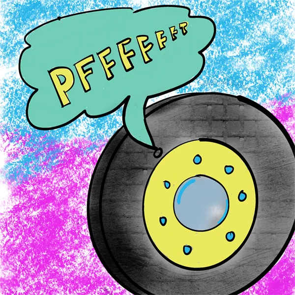 Cartoon - Air hissing out of a tire