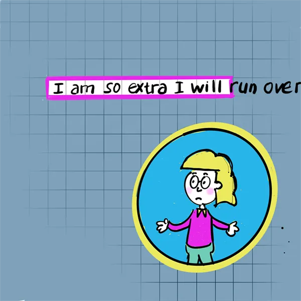 Cartoon of a bewildered person and an Excel document