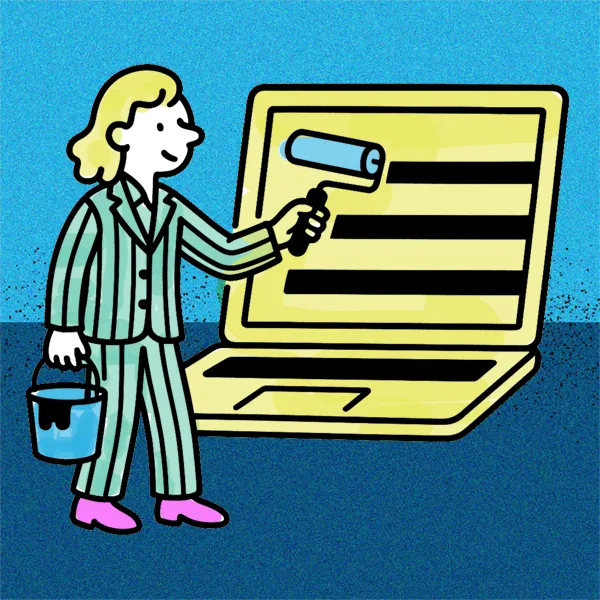 Cartoon: Excel document and stripes