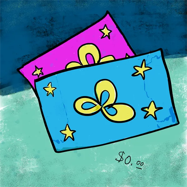 Cartoon: Two gift cards